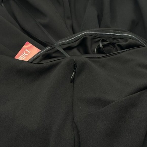 Adrianna Papell Plus Size 16W Black Flutter One Shoulder Wide Leg Jumpsuit NWT - Picture 16 of 16